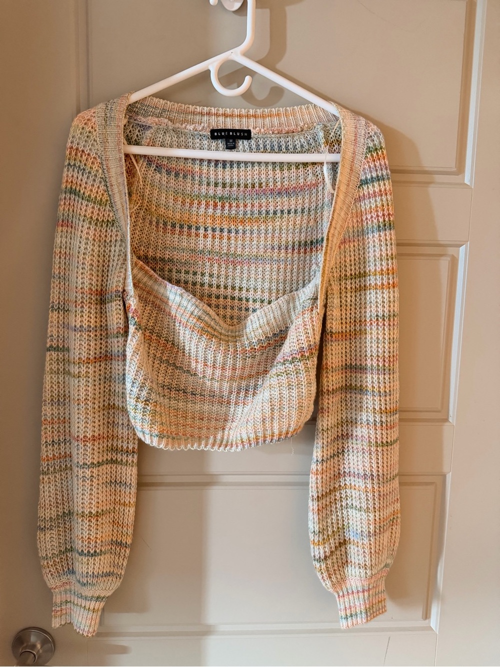 Riley Rose Multicolor Cropped Knit Sweater
